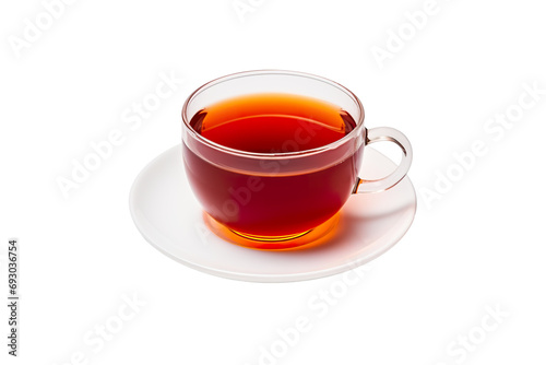A cup of Black Tea on a white background