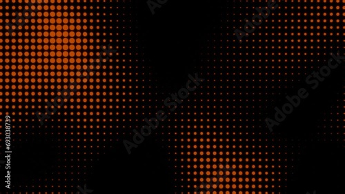 A lot of small dots move from side to side. Background with moving abstract objects. High quality FullHD footage