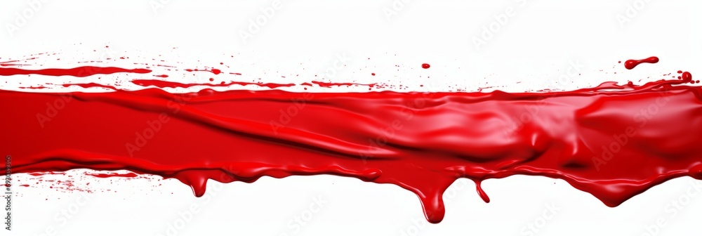 Red stroke of paint isolated on white background Red stroke of paint isolated on white background