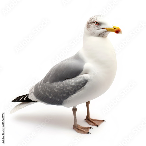 Seagull isolated on white background