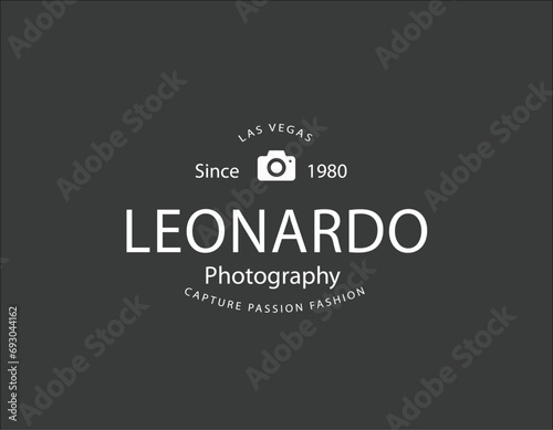 LEONARDO Photography Vintage Logo Design