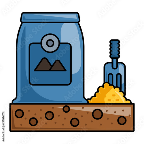 Urea based Manure concept, liming materials vector icon design, Shrubs and Trees symbol, Plants and Flowers sign, Landscaping and Garden Tools stock illustration
