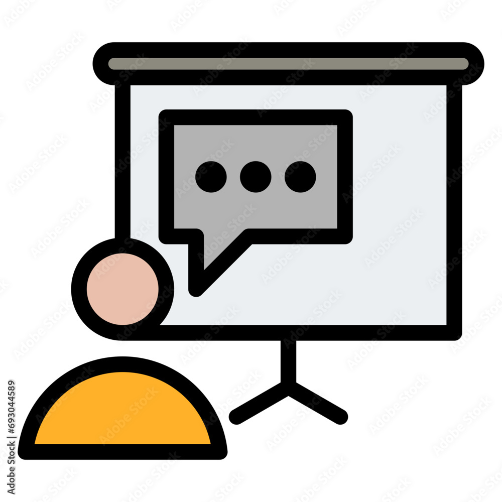 Presentation Outline Colour Icon Presentation Outline Colour Icon