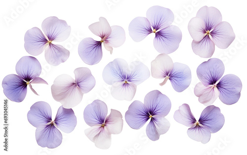 Viola in Pearl Hues On Transparent Background