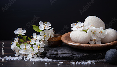 Freshness and beauty in nature, a flower blossom generated by AI