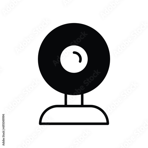 webcam icon with white background vector stock illustration