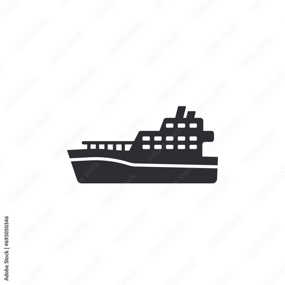 Boat, ferry, ship, train, transportation Icon