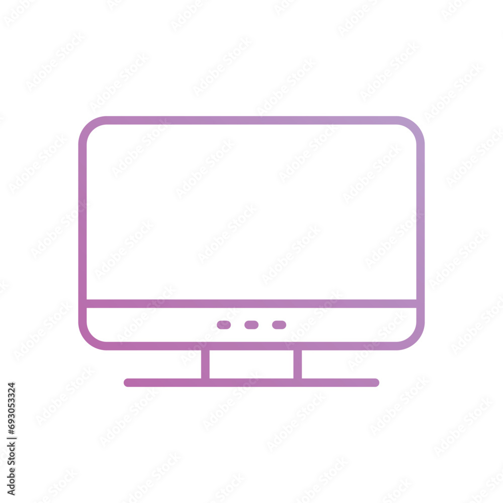 desktop computer icon with white background vector stock illustration desktop computer icon with white background vector stock illustration