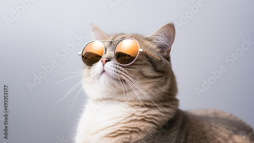 cat with sunglasses Generative Al