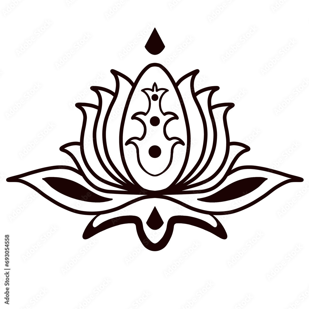 Mandala pattern black and white
