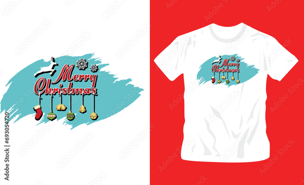 Fototapeta premium Christmas Crew, Christmas T-shirt Design, Christmas, Vector Artwork