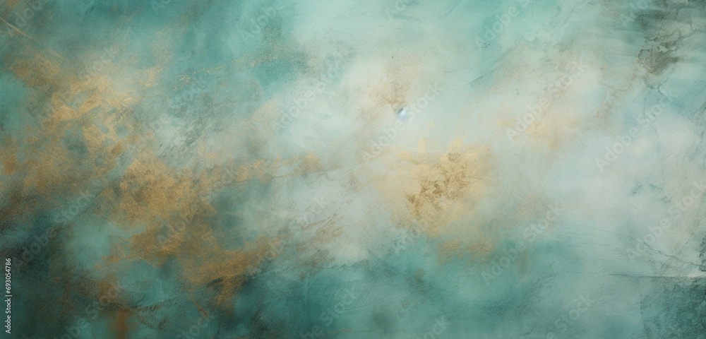 Dive into the artistic allure of a rough texture canvas featuring gradients of white, green, golden, and blue, meticulously
