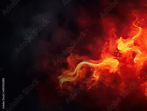Hot and spicy background with copy space photo