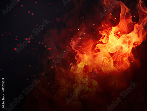 Hot and spicy background with copy space