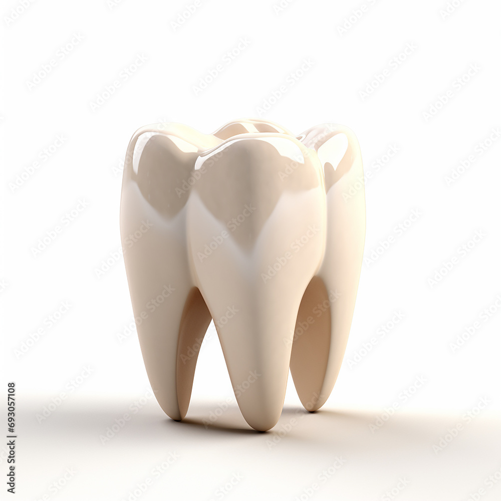 Elegant and shiny tooth logo on white background Elegant and shiny tooth logo on white background