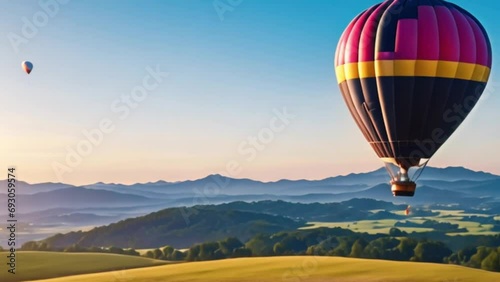 hot air balloon in the sky photo
