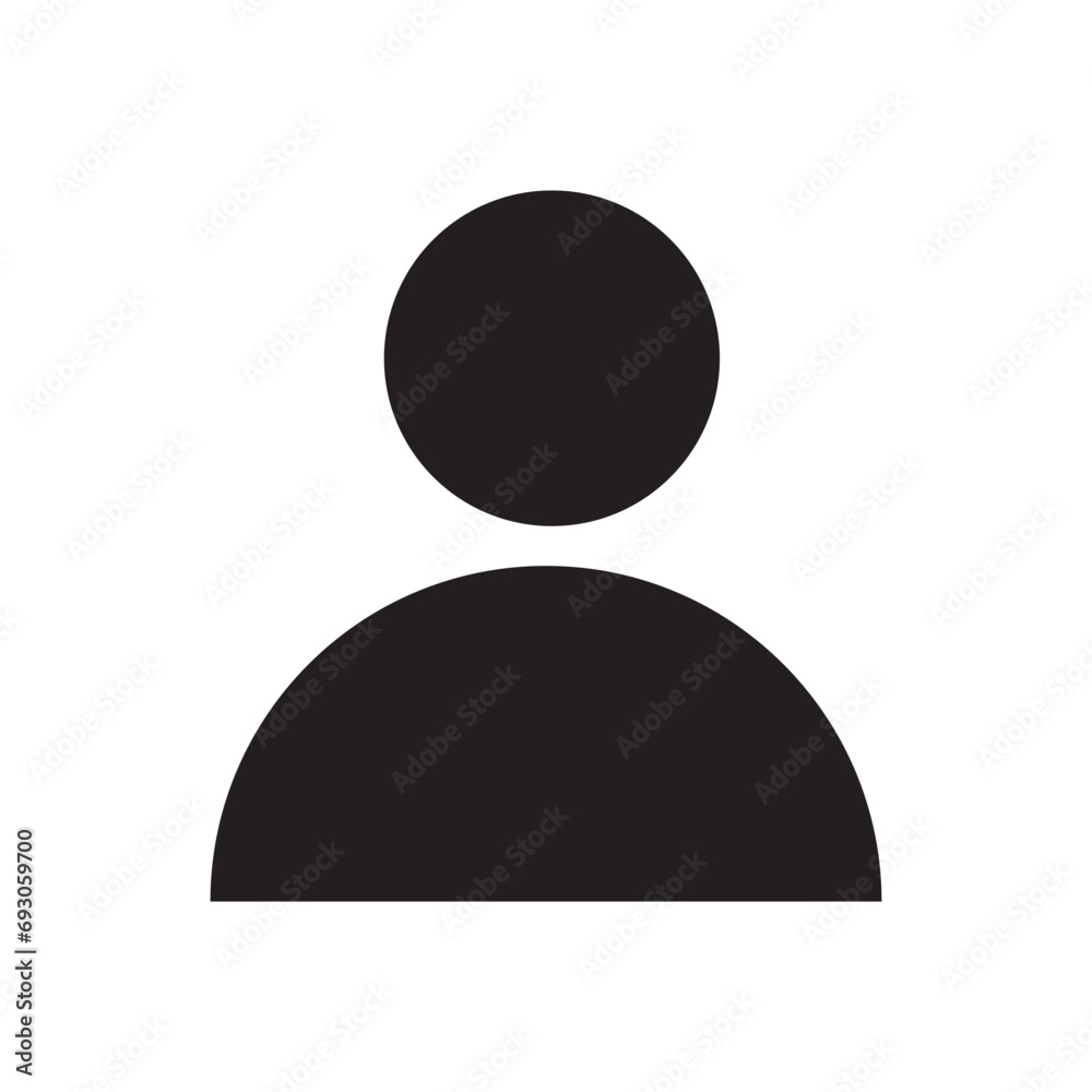 people icon flat vector for app or website - obrazy, fototapety, plakaty 