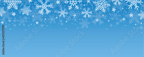 bright banner christmas card with snowflake border vector illustration
