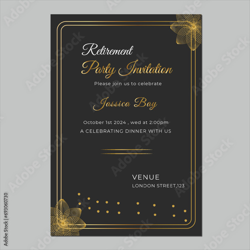 Happy retirement party invitation