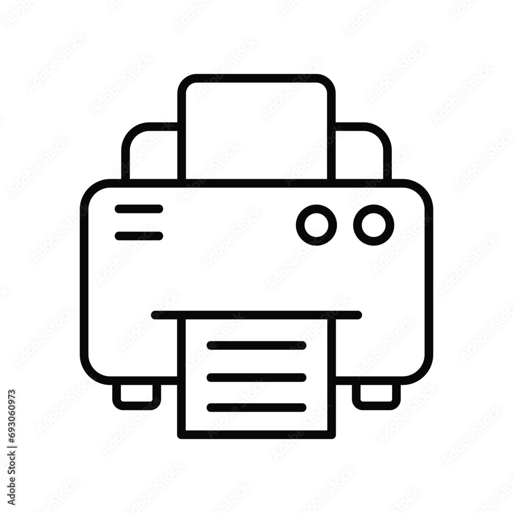 printer icon with white background vector stock illustration printer icon with white background vector stock illustration