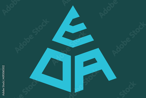 EDA, ED, logos. Abstract initial monogram letter alphabet logo design