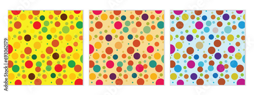 abstract seamless set of vintage dot pattern perfect for banner poster.