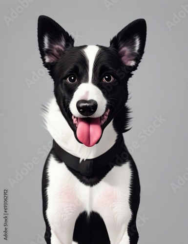 border collie puppy created with Generative AI technology