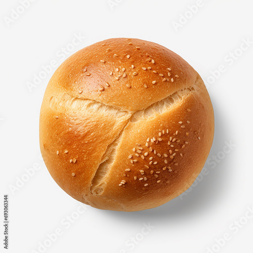 Bread bun isolated on a white background
