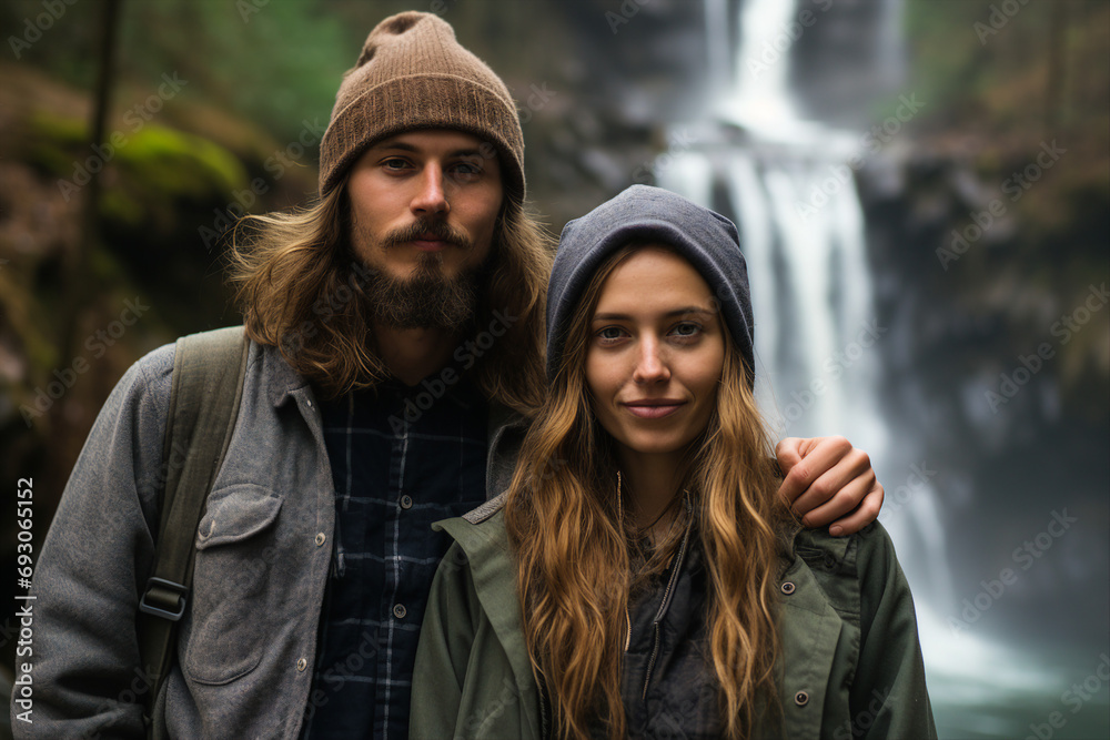 Generative ai image of lovely couple having fun together and enjoying vacation Generative ai image of lovely couple having fun together and enjoying vacation
