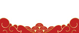 background chinese new year banner vector pattern dragon scales and cloud