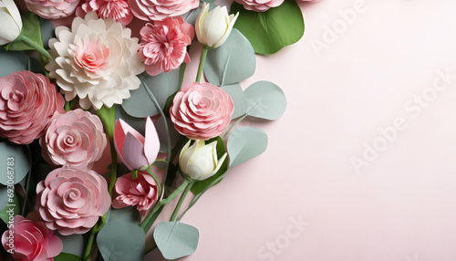 Flower bouquet, nature gift, love beautiful celebration generated by AI © Gstudio