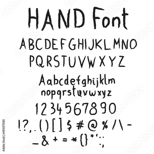 Hand painted sketch font