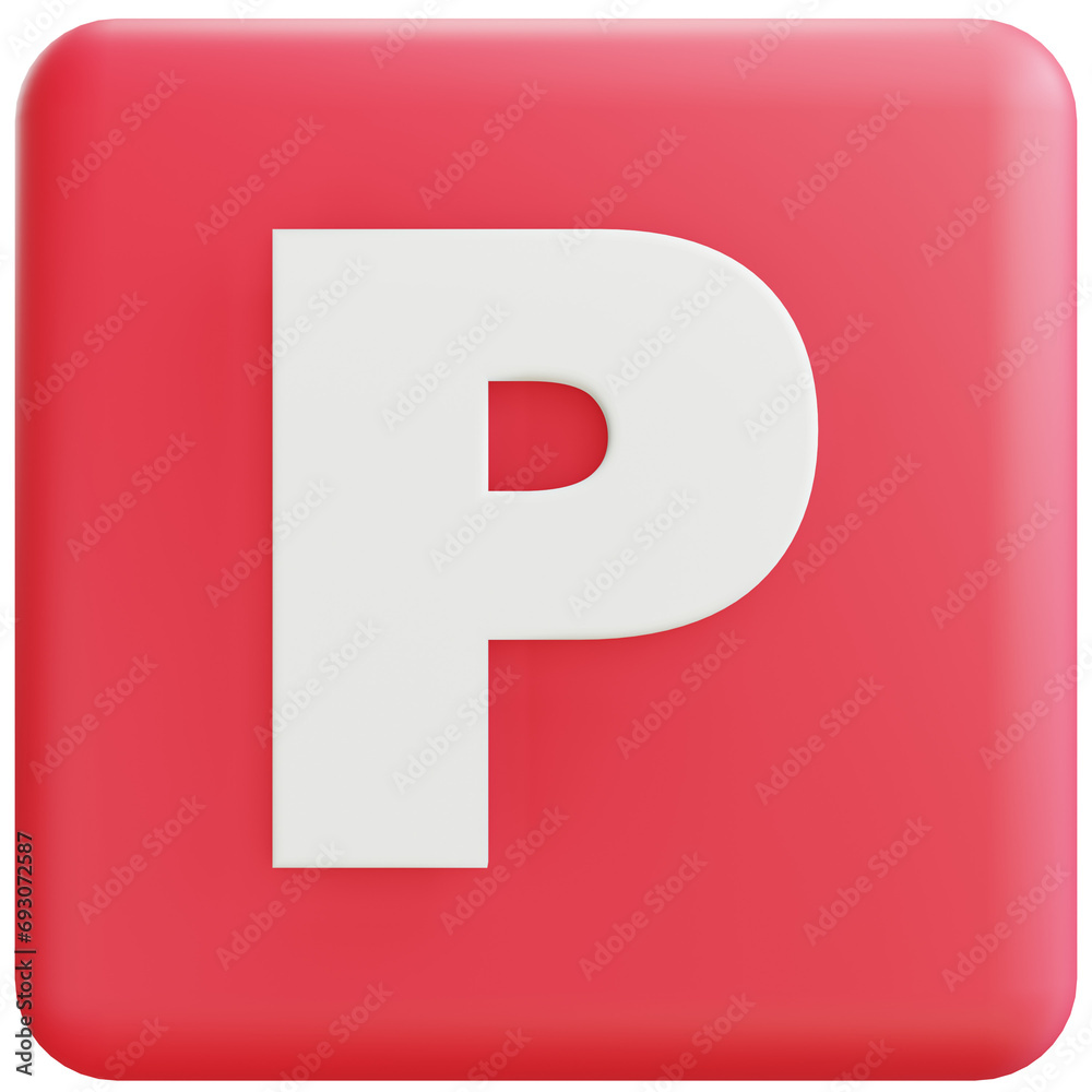 Letter P Alphabet 3d Icon Letter P Alphabet 3d Icon