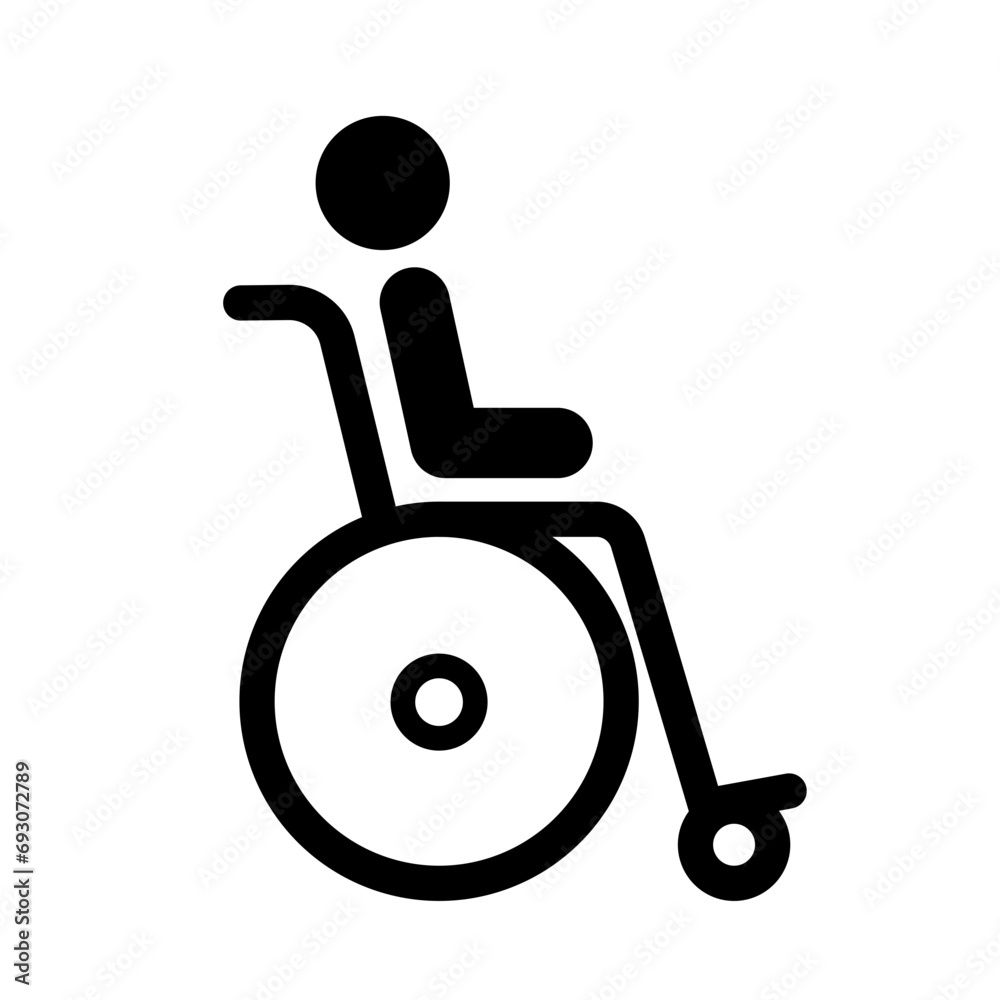 Wheelchair symbol - vector icon Wheelchair symbol - vector icon