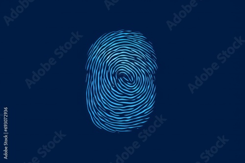 finger print as evidence of identity and as a password, Finger print on the blue background