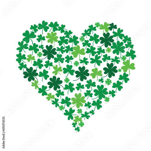 Green shamrock clover vector icon. St Patrick day symbol, leprechaun leaf sign. Shamrock clover isolated, flat decorative element. Logo illustration.