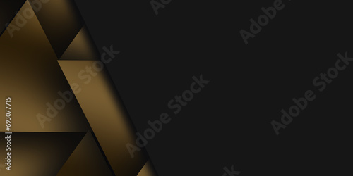 abstract light background, luxury triangle abstract black metal background with golden light lines