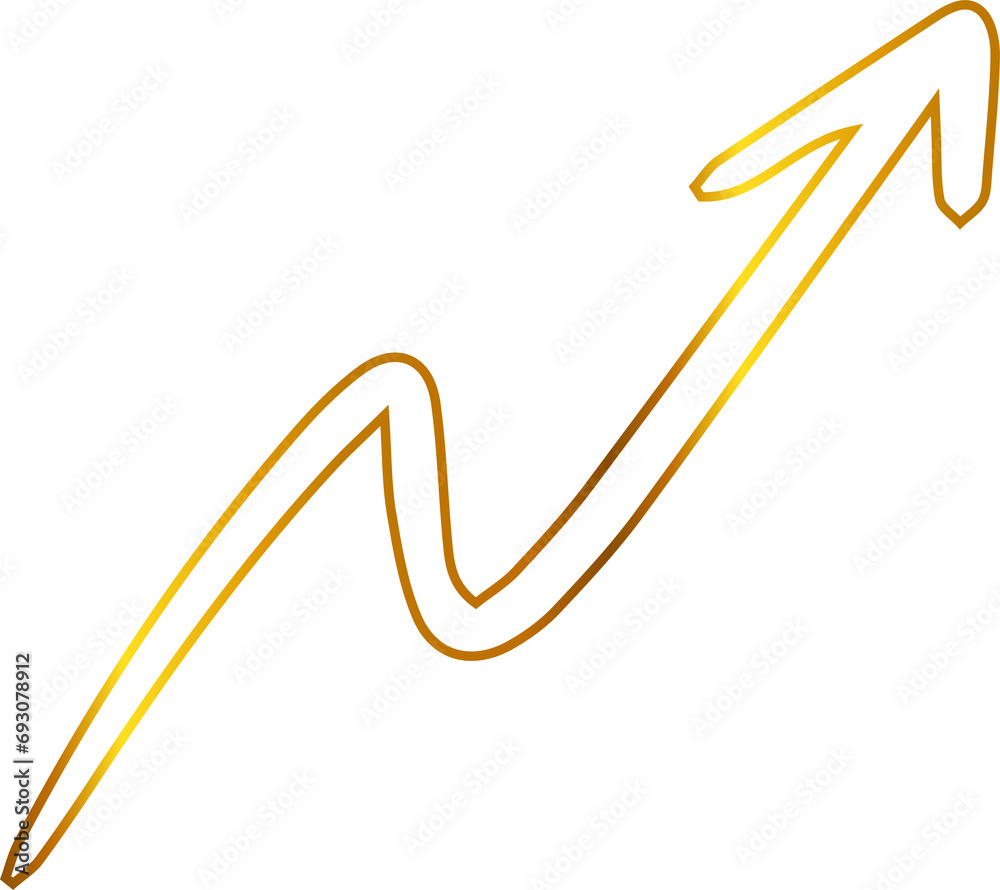 Gradient pointer arrow drawing shows direction. Gradient pointer arrow drawing shows direction.