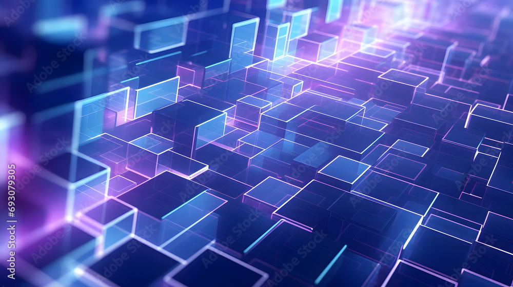 3d rendering of purple and blue abstract geometric background. Scene for advertising, technology, showcase, banner, game, sport, cosmetic, business, metaverse. Sci-Fi Illustration. Product display 3d rendering of purple and blue abstract geometric background. Scene for advertising, technology, showcase, banner, game, sport, cosmetic, business, metaverse. Sci-Fi Illustration. Product display
