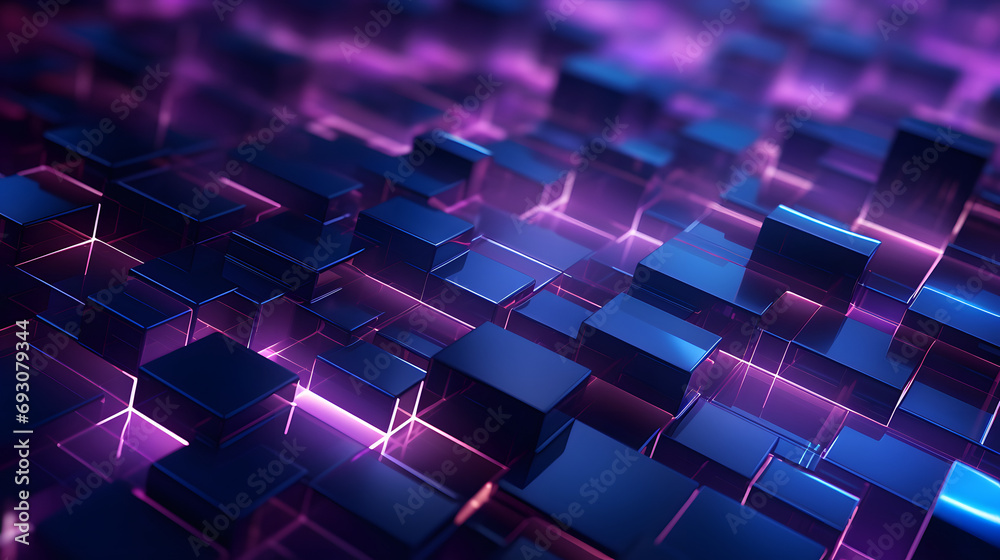 3d rendering of purple and blue abstract geometric background. Scene for advertising, technology, showcase, banner, game, sport, cosmetic, business, metaverse. Sci-Fi Illustration. Product display 3d rendering of purple and blue abstract geometric background. Scene for advertising, technology, showcase, banner, game, sport, cosmetic, business, metaverse. Sci-Fi Illustration. Product display