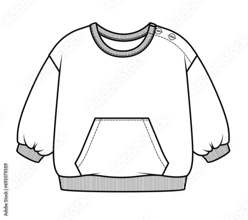 Baby Clothes, baby Romper, Baby Fashion, Vector fashion Cad flat, Baby onsie, baby sweatshirt clothing, baby clothing set 