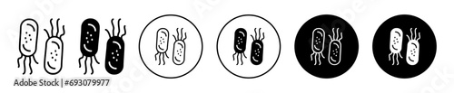 H pylori bacteria Infection icon. Heliobacter pylori that infects  stomach damage the duodenum tissue sign. h pylori microbe virus symbol. helicobacter microorganism infection in small intestine 