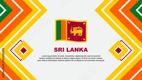 Sri Lanka Flag Abstract Background Design Template. Sri Lanka Independence Day Banner Wallpaper Vector Illustration. Sri Lanka Design