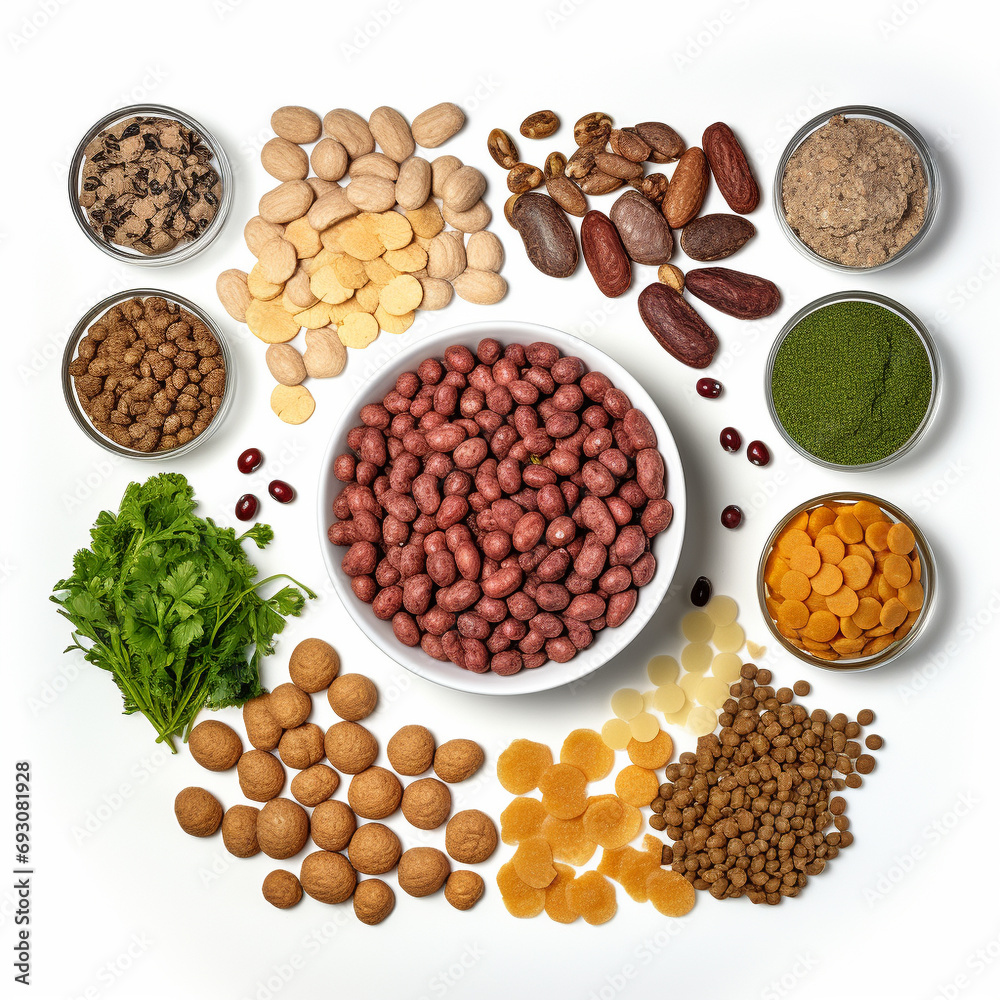 A clear image of spices ingredients on a plain white background A clear image of spices ingredients on a plain white background