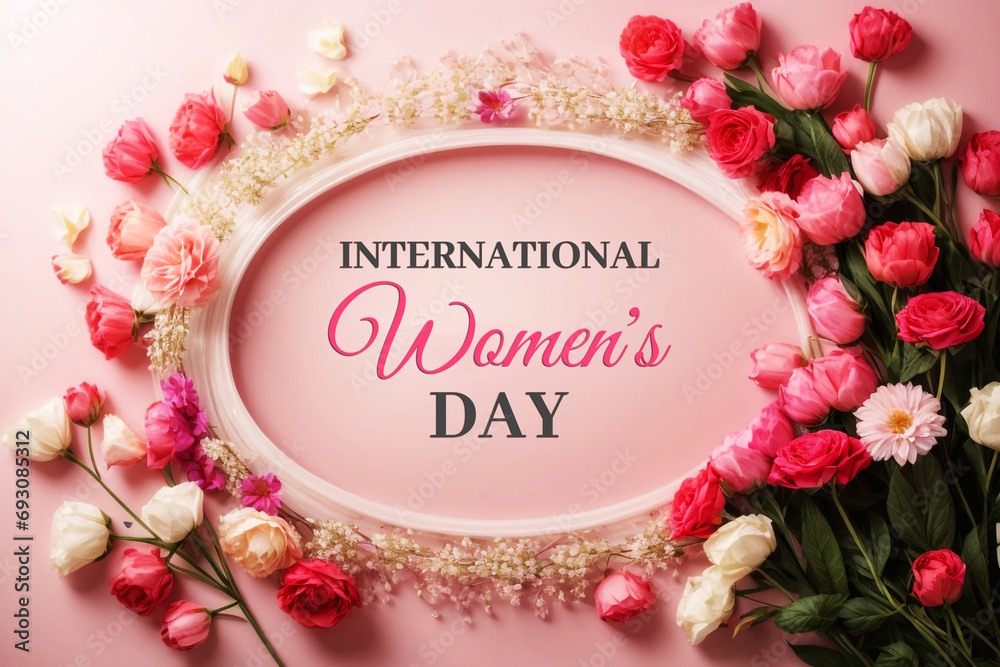 happy womens day floral greeting card design, women day background, international women day happy womens day floral greeting card design, women day background, international women day