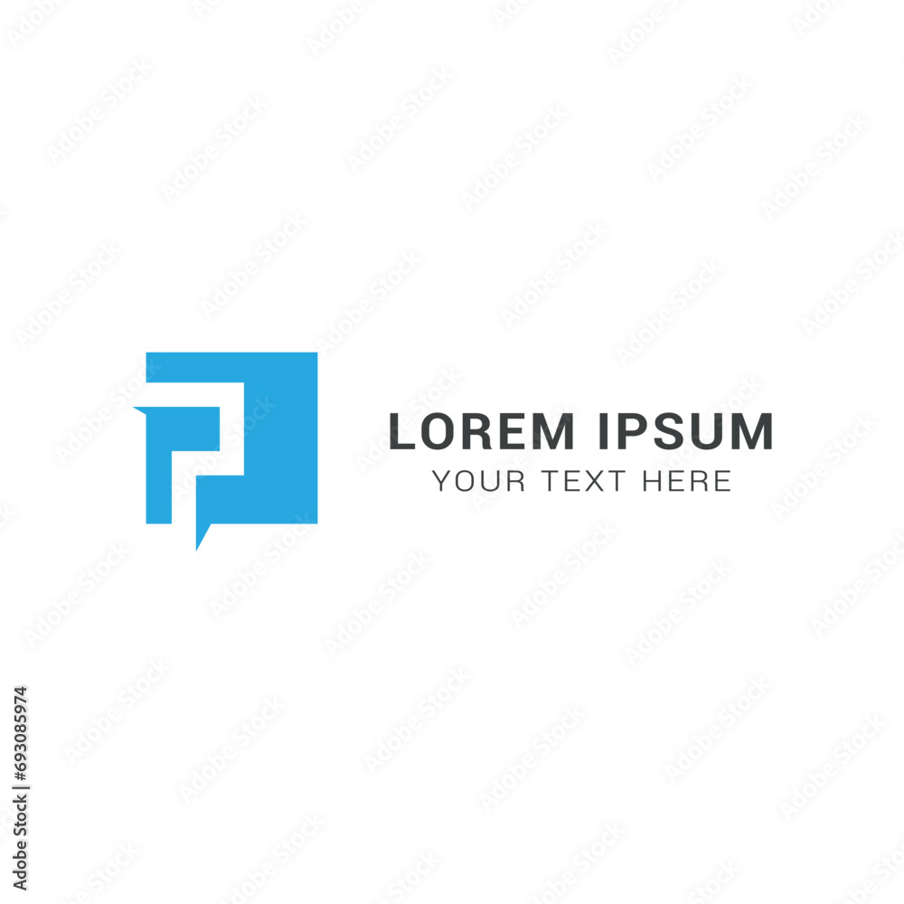 vector initial P business logo design.