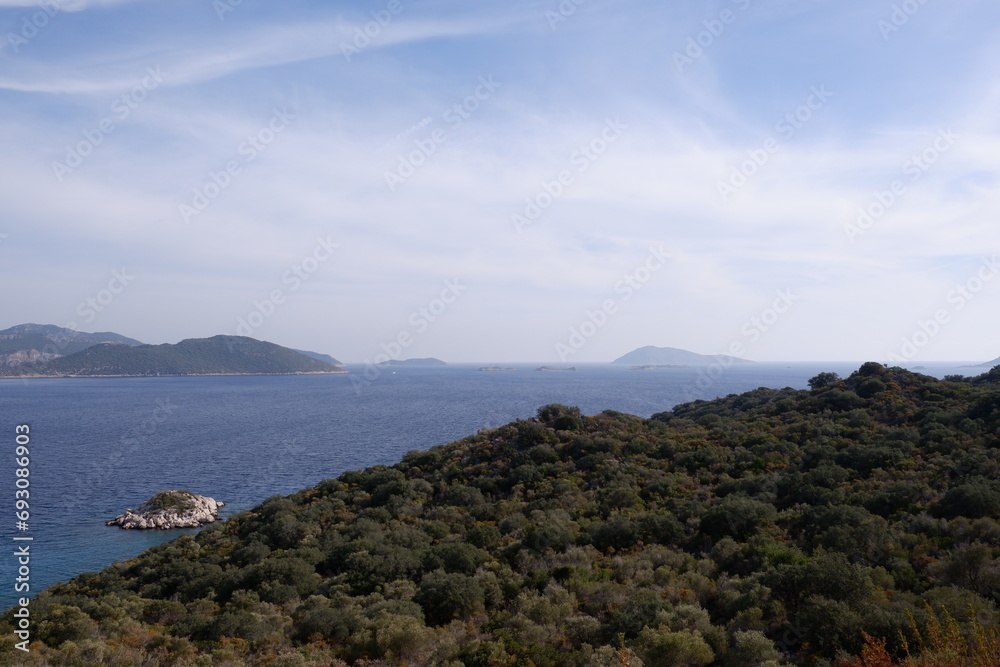 Landscape Photo of Sea, Moutains and Forest Landscape Photo of Sea, Moutains and Forest