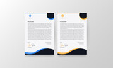 Modern letterhead with abstract shapes