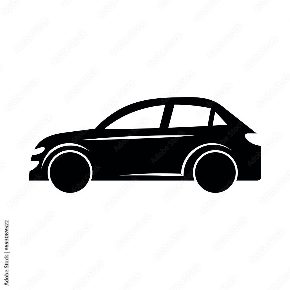 Car black logo on white background