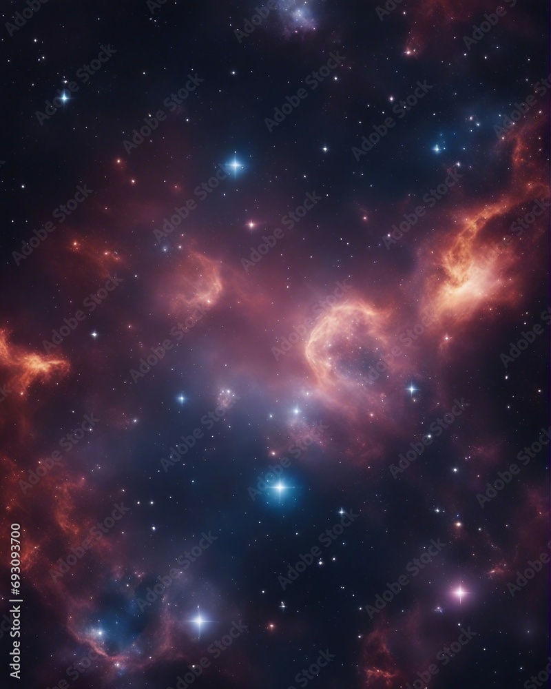 Nebula and galaxies in space. Abstract cosmos background 
